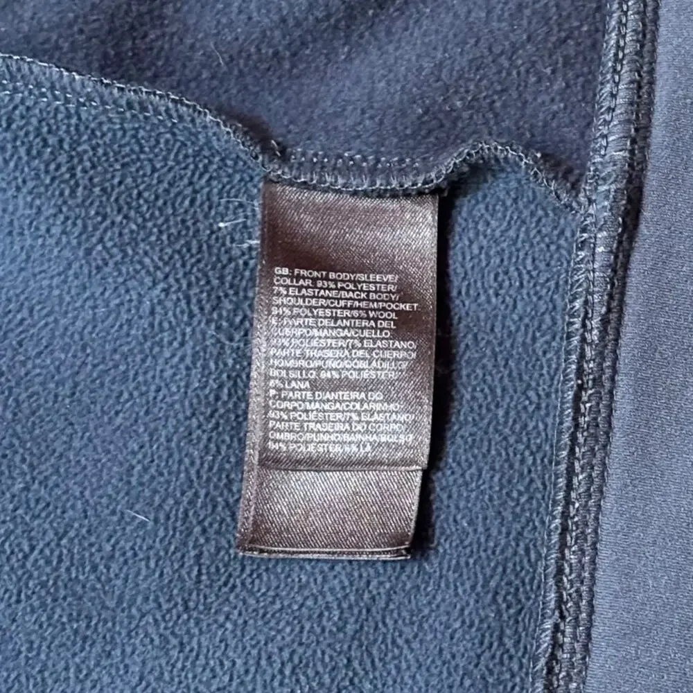 North Face Slate Blue Thermal 3D Full Zip Jacket Colorblock Stretch Fleece Small